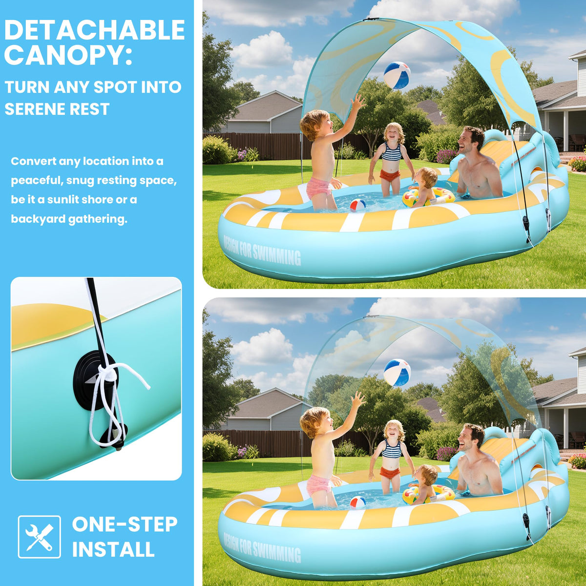 WavYoo Easy Setup and quick deflate for flexible use.