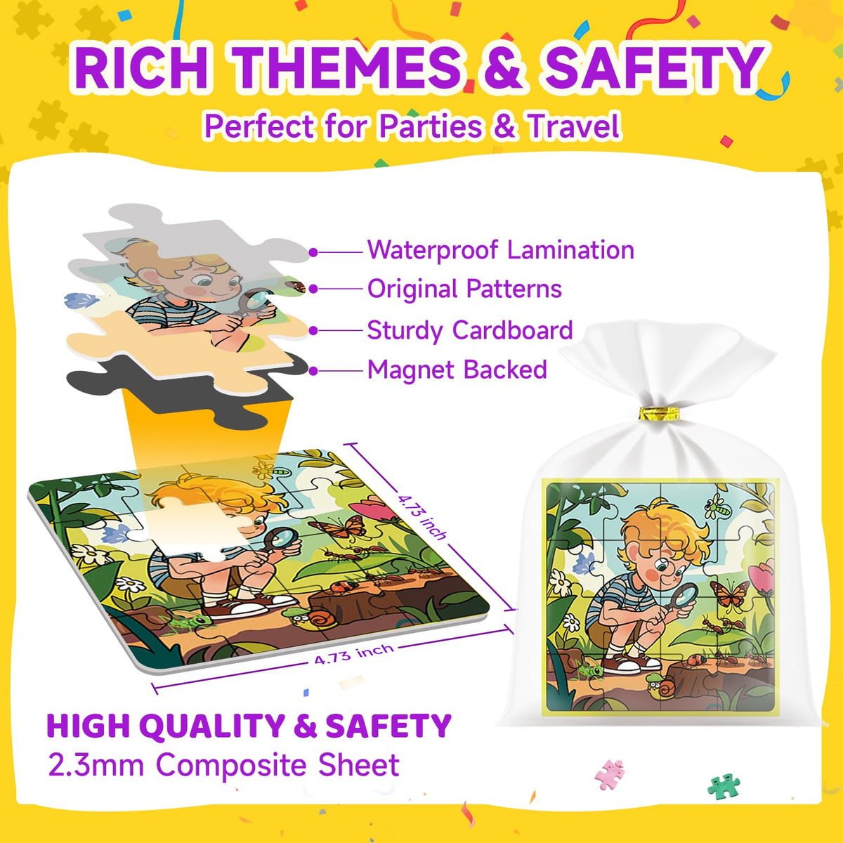 WAWIBEE animals magnetic puzzle book fosters focus and sharing