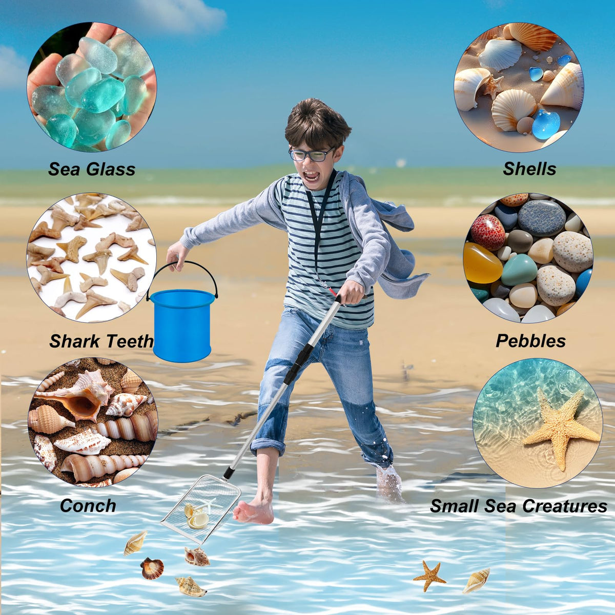 Waybas foldable beach basket keeps treasures organized after a sandy hunt