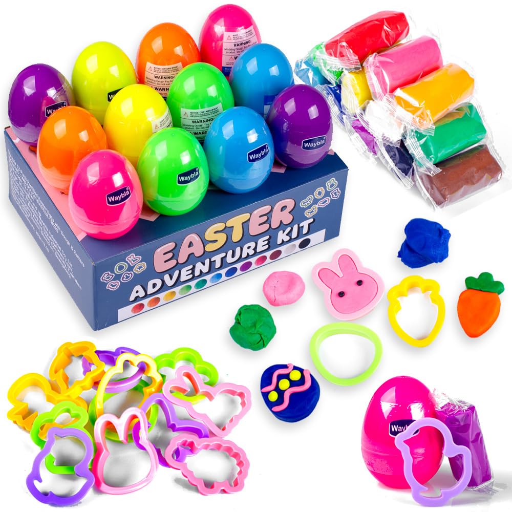 Waybla Easter eggs dough kit – colorful modeling dough for creative play.