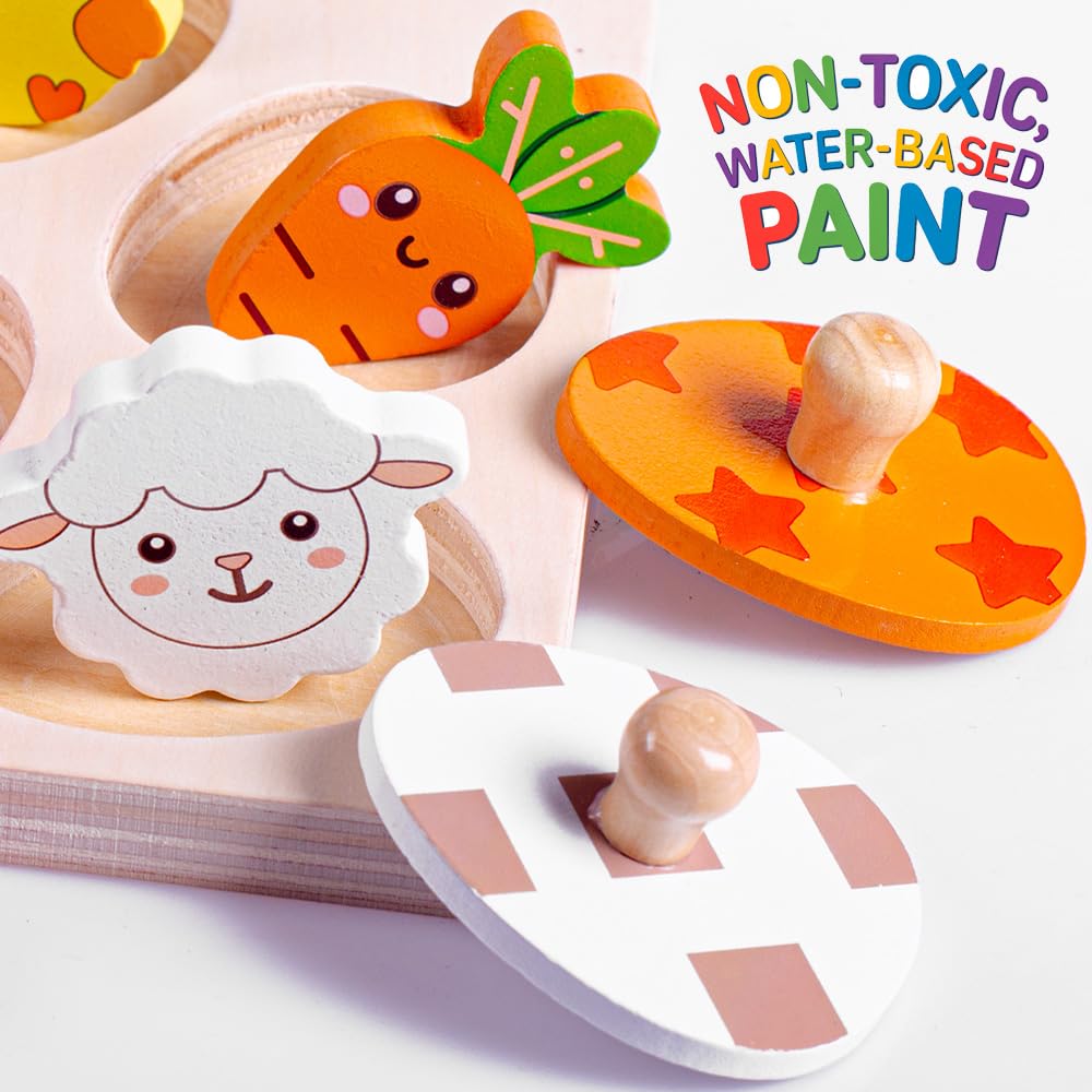 Waybla Easter peg puzzle Lamb cover supports problem-solving play.