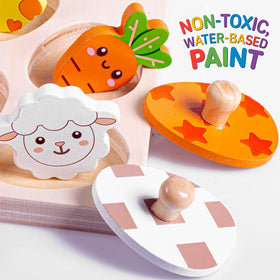 Waybla Easter peg puzzle Lamb cover supports problem-solving play.