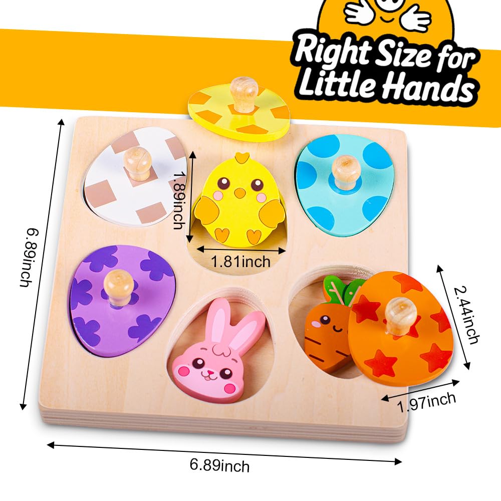 Waybla Easter peg puzzle Pieces inside entice discovery and play.