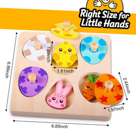Waybla Easter peg puzzle Pieces inside entice discovery and play.