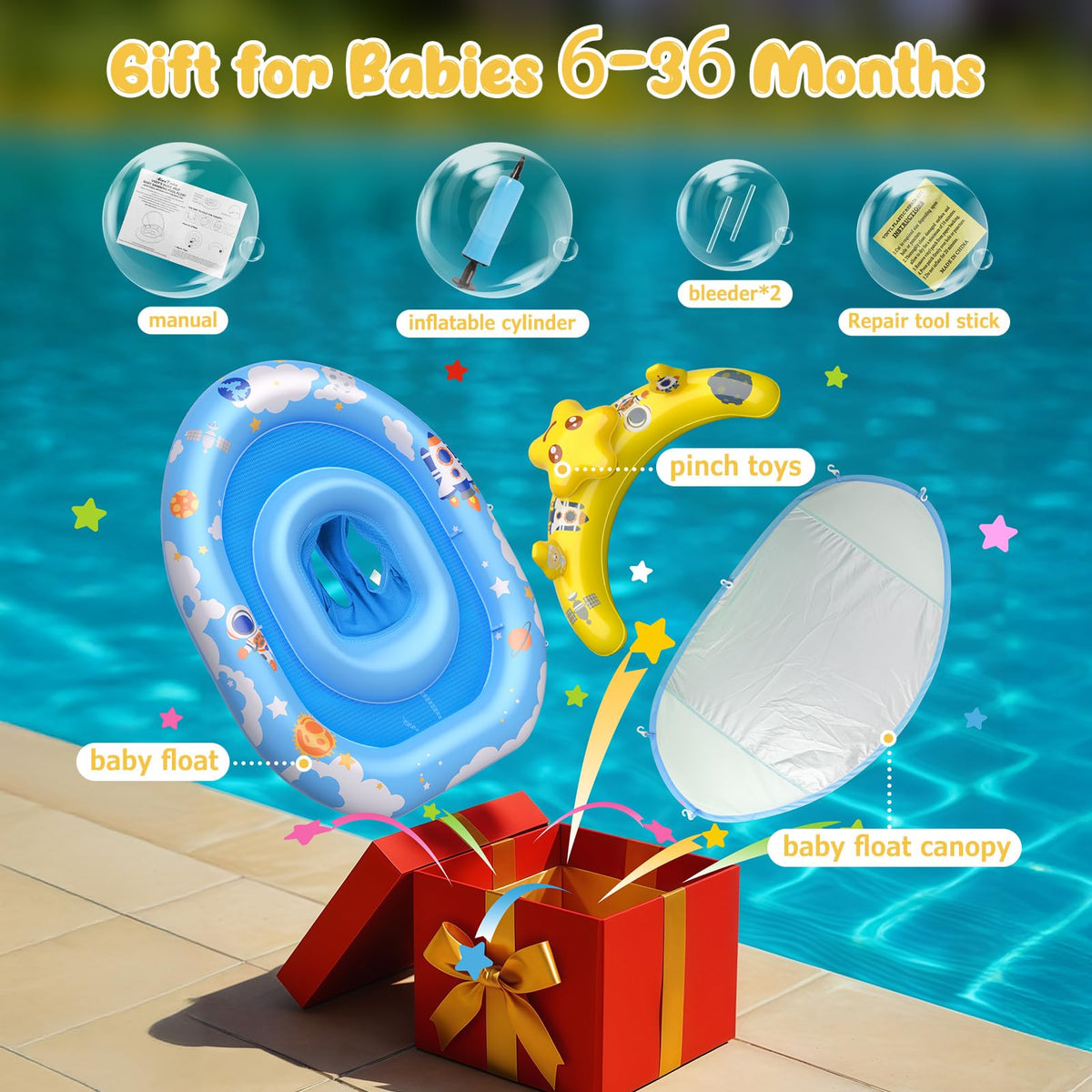 WayEee float deflates quickly for easy storage and travel.