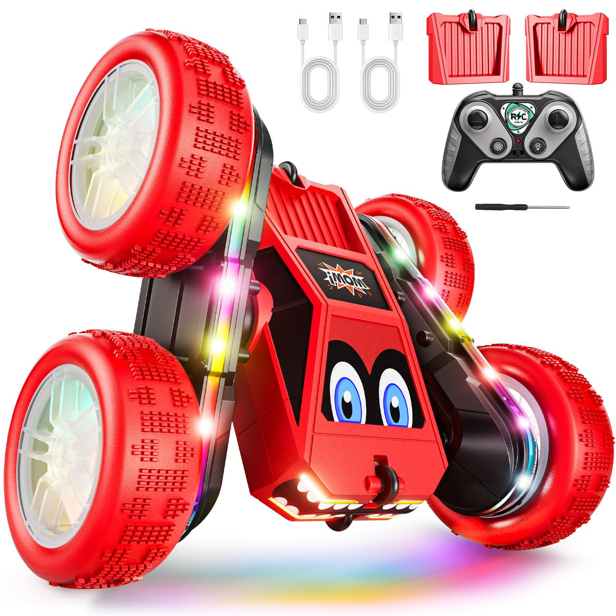 WayEee remote control car performs 360-degree flips for dynamic play