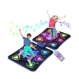 Waykee Dance Mat with 12-button layout lights up for interactive play.