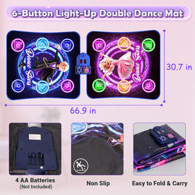 WAYKEE Dance Mat offers five game modes for varied fun and challenge.