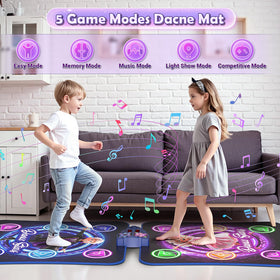 WAYKEE Dance Mat includes three difficulty levels to grow with kids.