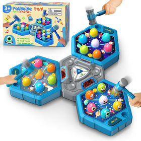 WAYKEE Whack a Mole with soft hammers for safe, engaging playtime.