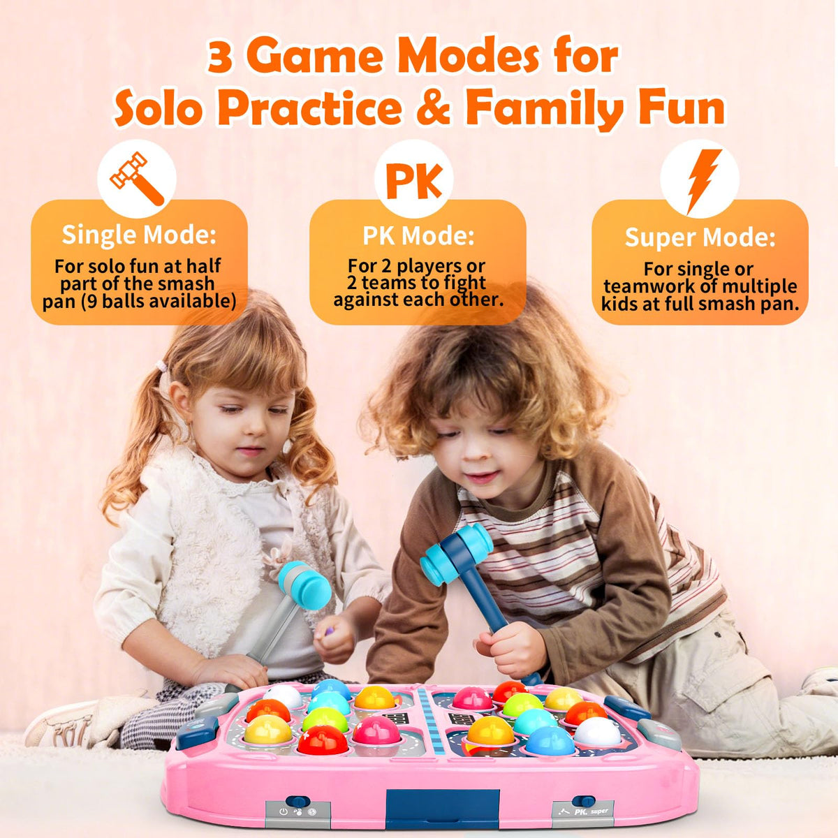 WAYKEE Whack a Game Mole suction cups keep it steady on any table.