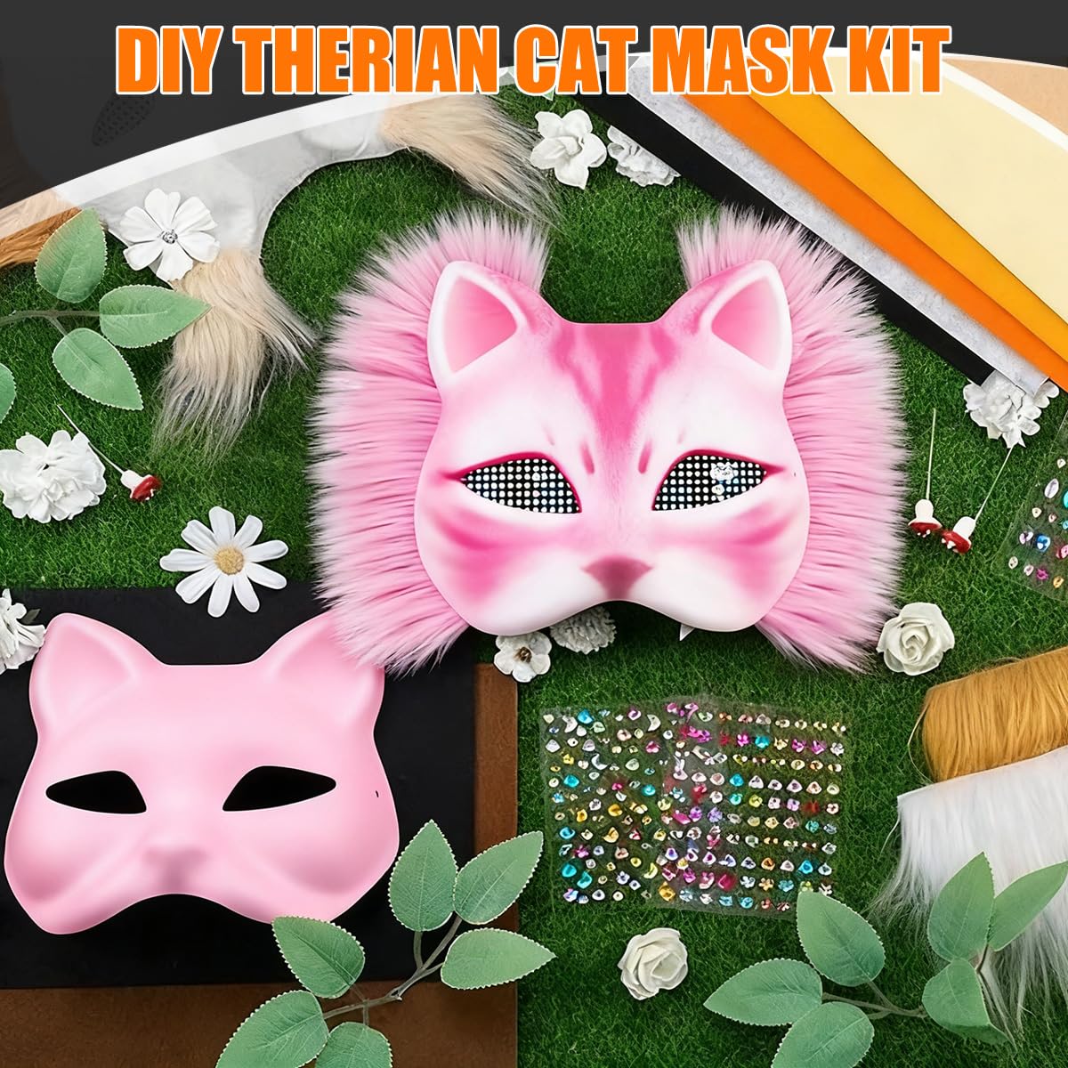 WAYNHUI faux fur strips add realistic touch and comfort to your mask