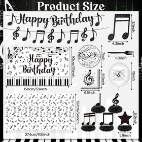 Wayyogh 7-inch musical-note plates keep meals neat with on-theme style.