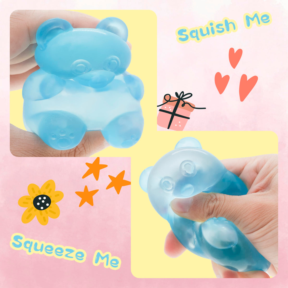 Wazibo on-the-go squishy bears, pocket-friendly for classrooms or travel.