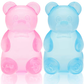Wazibo stress bear squishy ball in red, portable calm for focus and anxiety relief.