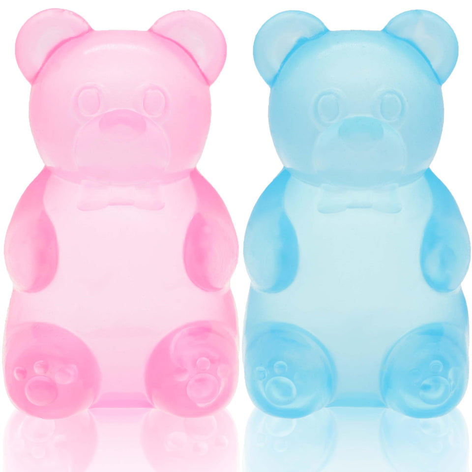 Wazibo stress bear squishy ball in red, portable calm for focus and anxiety relief.