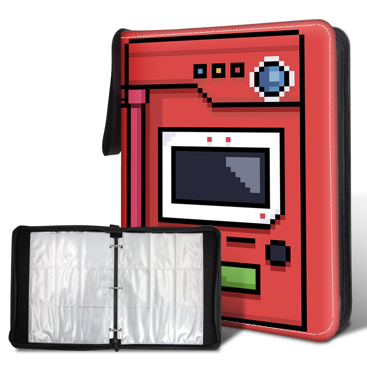 Wazzio 900-pocket binder cover with premium PU leather protects cards stylishly.