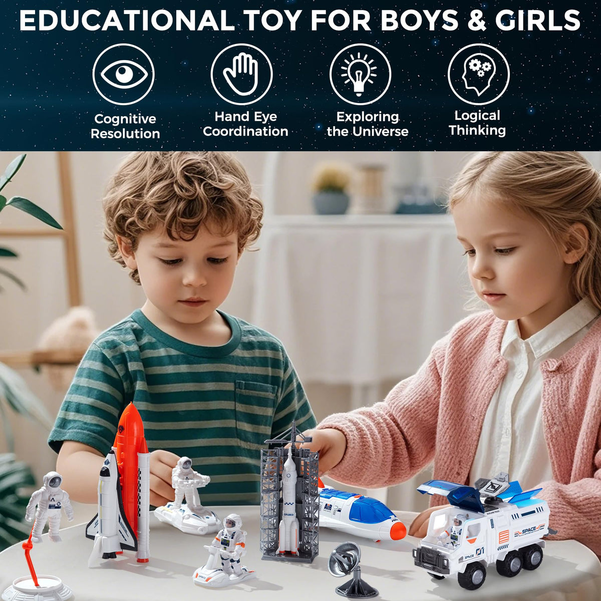 Wbzle space rover and spaceships promote creative building and play