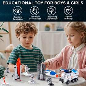 Wbzle space rover and spaceships promote creative building and play