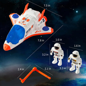 Wbzle Space Shuttle Toy includes two astronauts for cooperative missions.