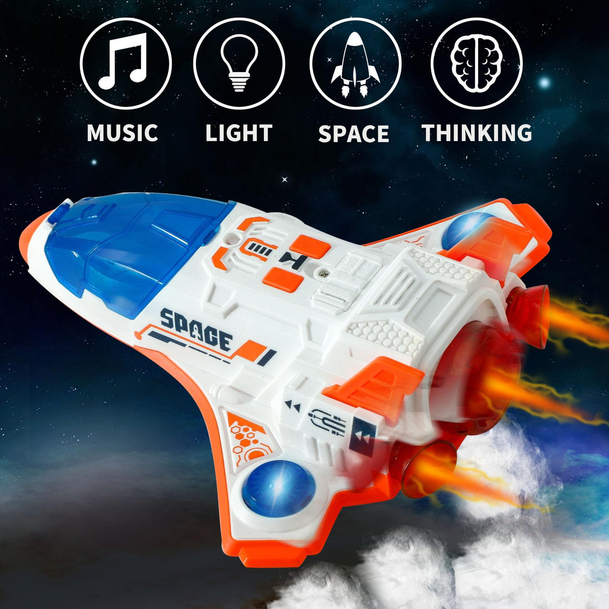 Wbzle Space Shuttle Toy connecting rod enabling spacewalking adventures.