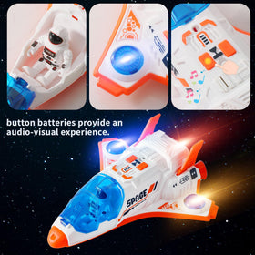 Wbzle Space Shuttle Toy with lights and sounds for vivid space exploration.