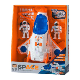 Wbzle Space Shuttle Toy opening cockpit for immersive pretend play.