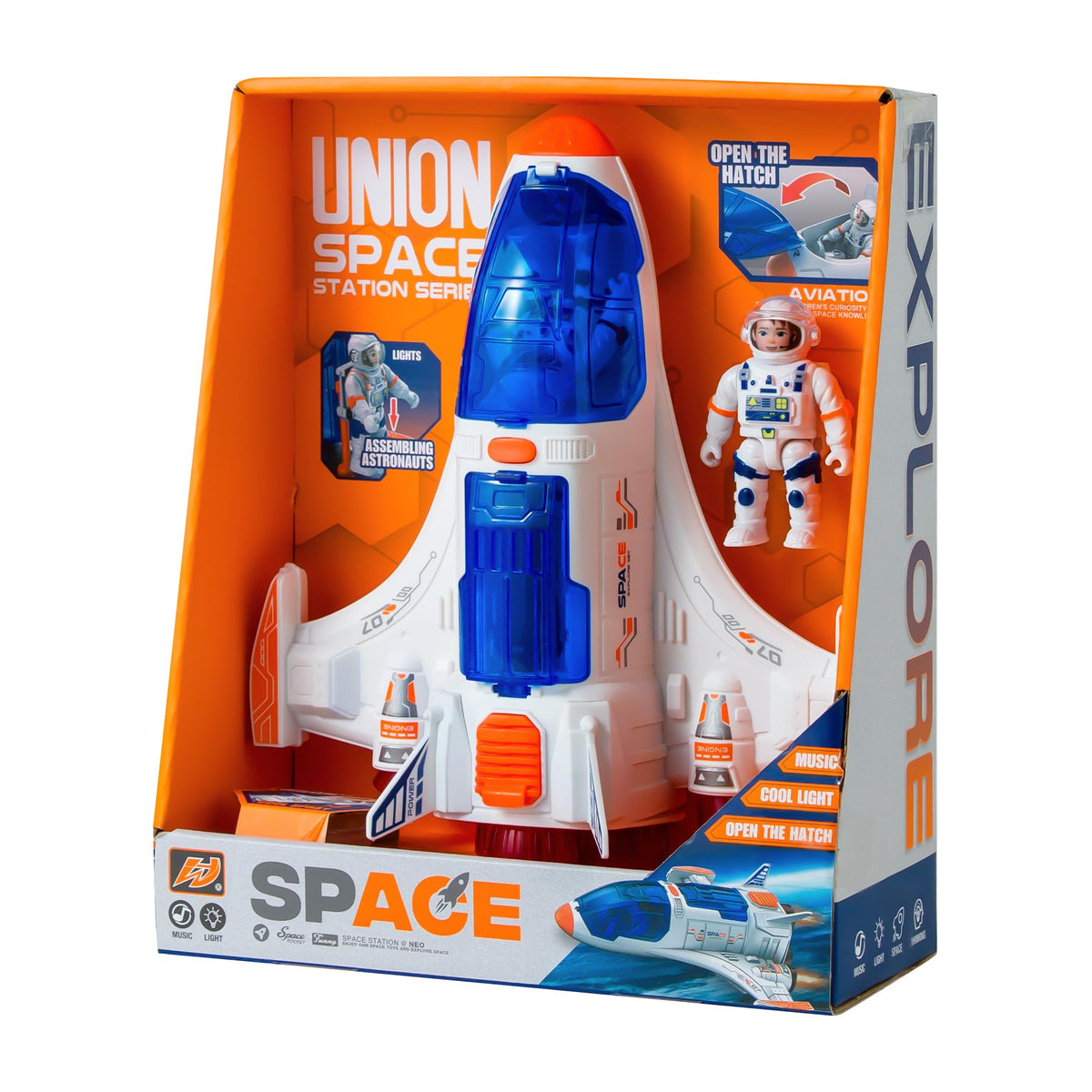 Wbzle Spaceship Shuttle front view inspires imaginative space play and exploration.