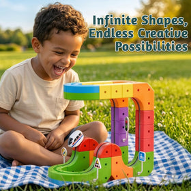 Wdebay Klick Rail BPA-free durable plastic design supports family-friendly building.