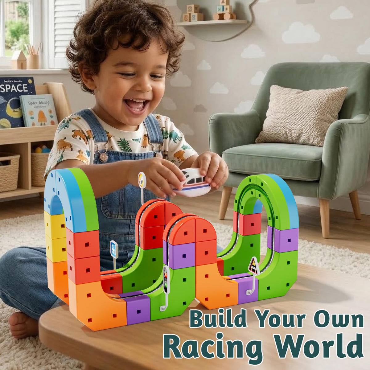 Wdebay Klick Rail snap-together track pieces allow safe, frustration-free setup.