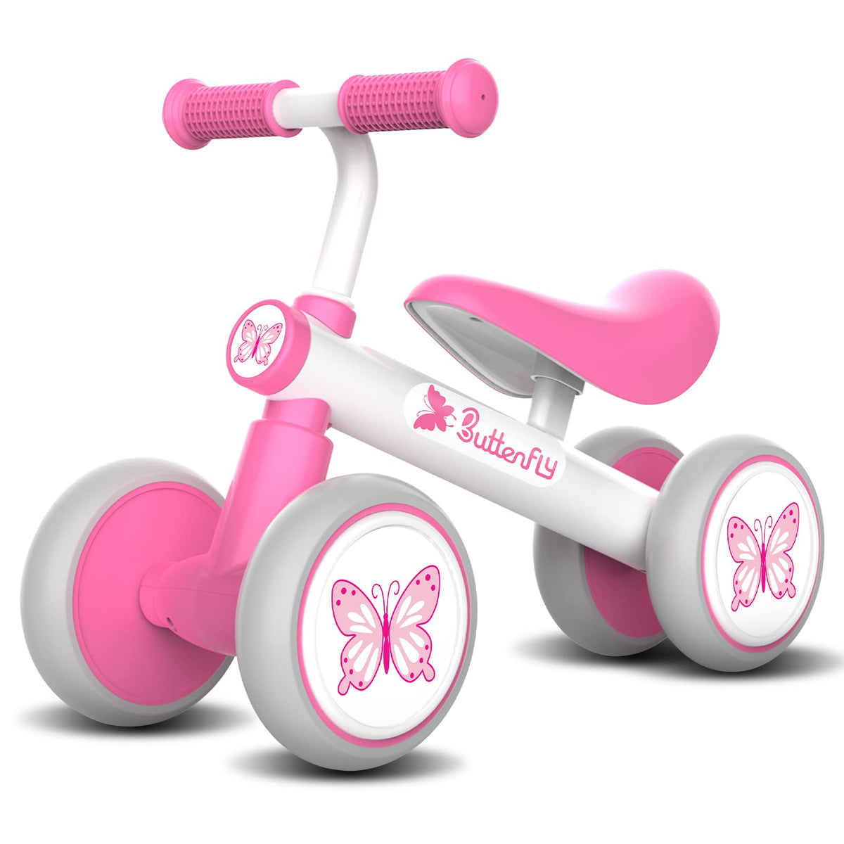 Wdmiya Baby Balance Bike front view shows compact size for toddlers and ease of use.