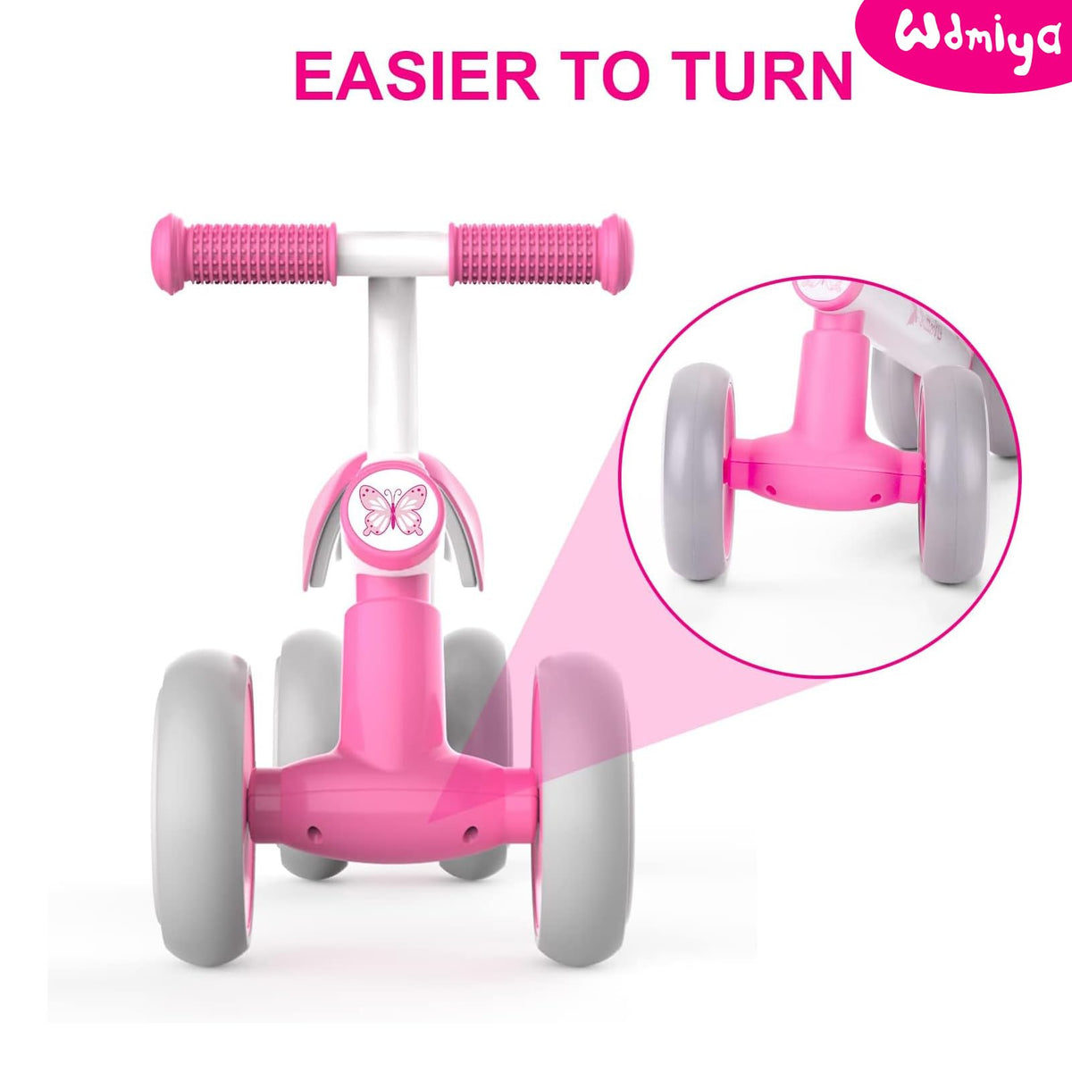 Wdmiya Balance Bike no-pedal design supports early mobility and balance development.