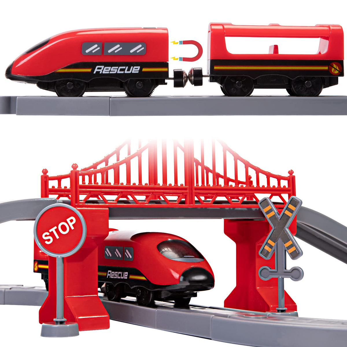 Wdmiya tunnel and bridge layout to create a classic figure-eight track