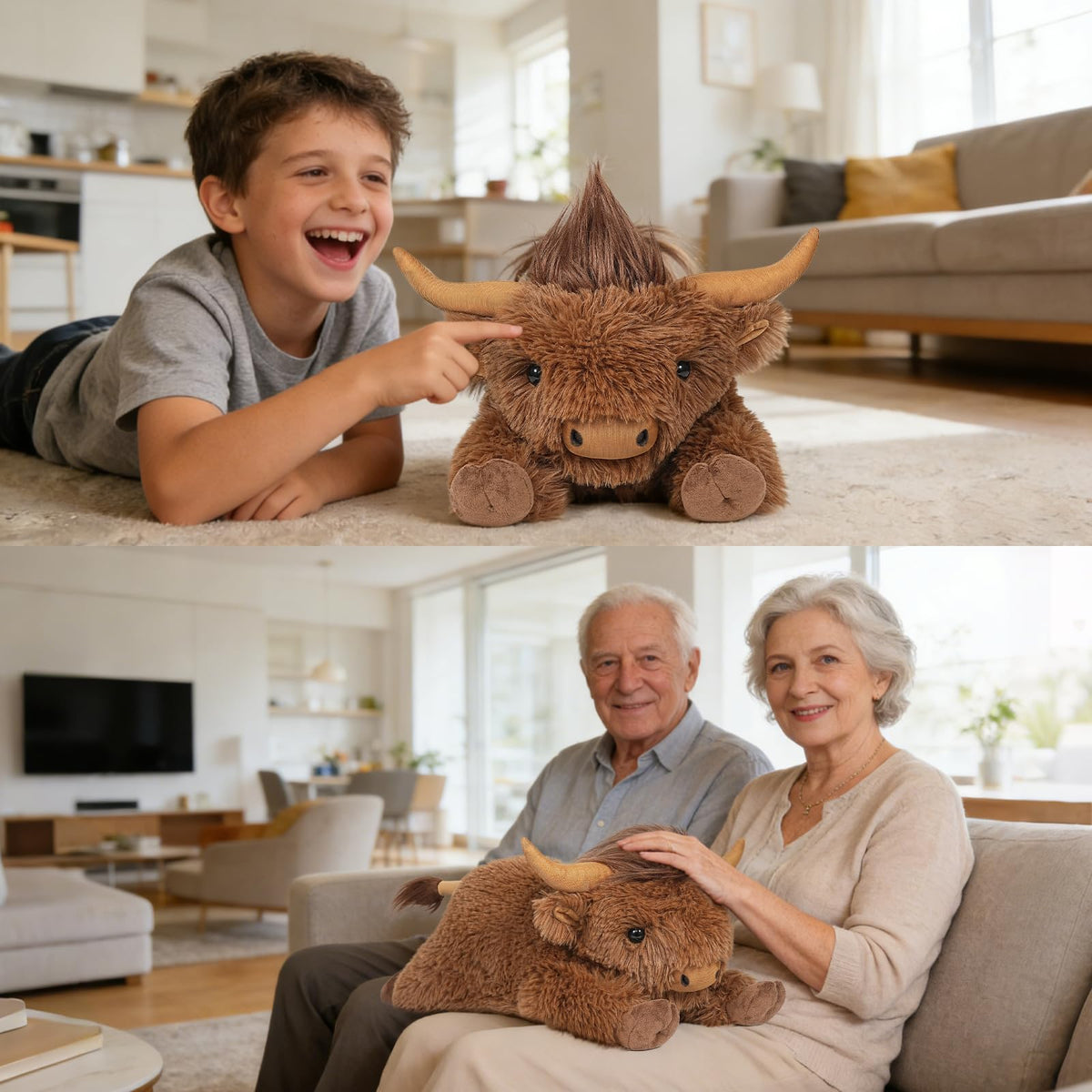 WDXDSOB Highland Cow plush bedside decor adds rustic charm to any room