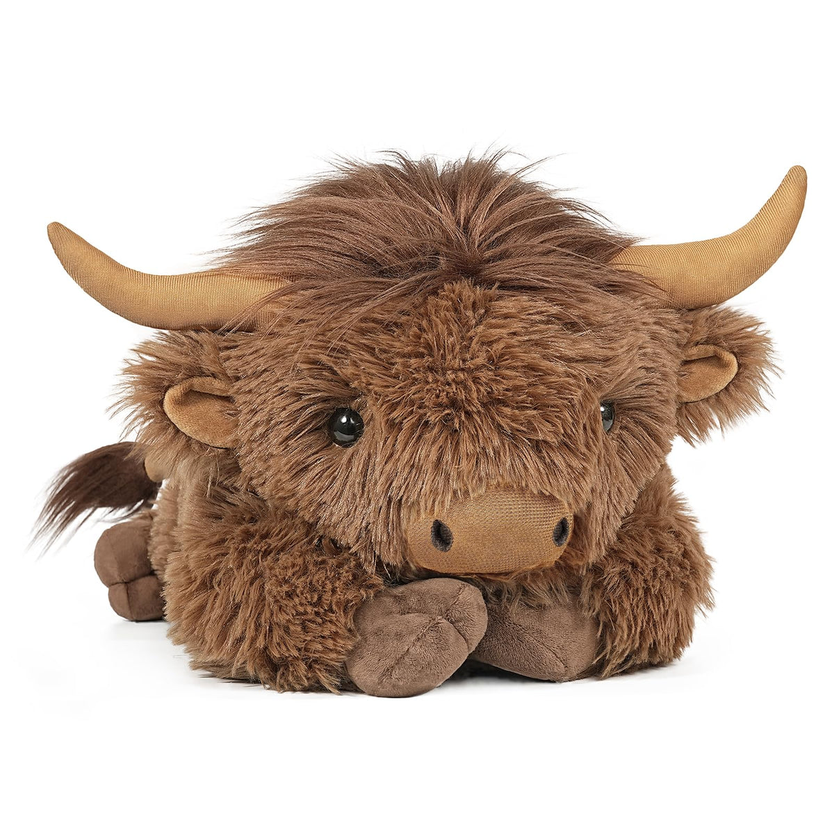 WDXDSOB Highland Cow plush coat detail shows luxurious fur for cozy hugs