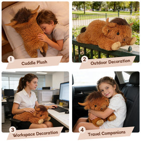 WDXDSOB Highland Cow plush gift-pack, ideal present for animal lovers and collectors.