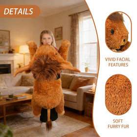 WDXDSOB Highland Cow plush on sofa, enhances farmhouse style and warmth