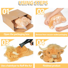 WDXDSOB Highland Cow plush suited for teens and adults seeking comforting decor.