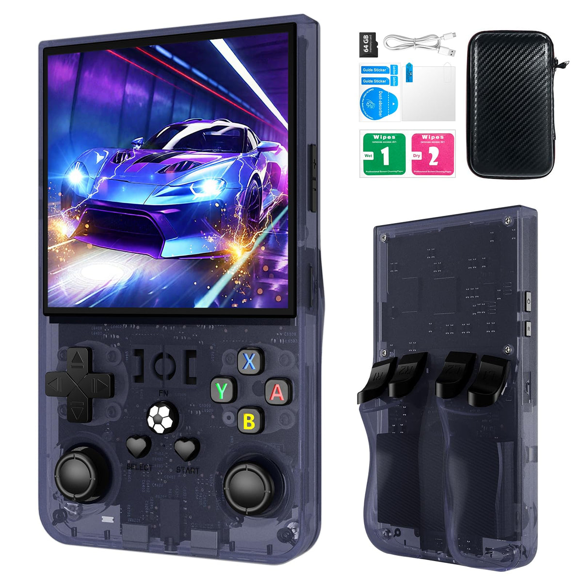 WDYQJE R36MAX front view for on-the-go gaming with easy grip