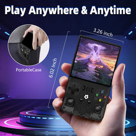 WDYQJE R36MAX Linux-based system supports multiple emulators for versatile play.