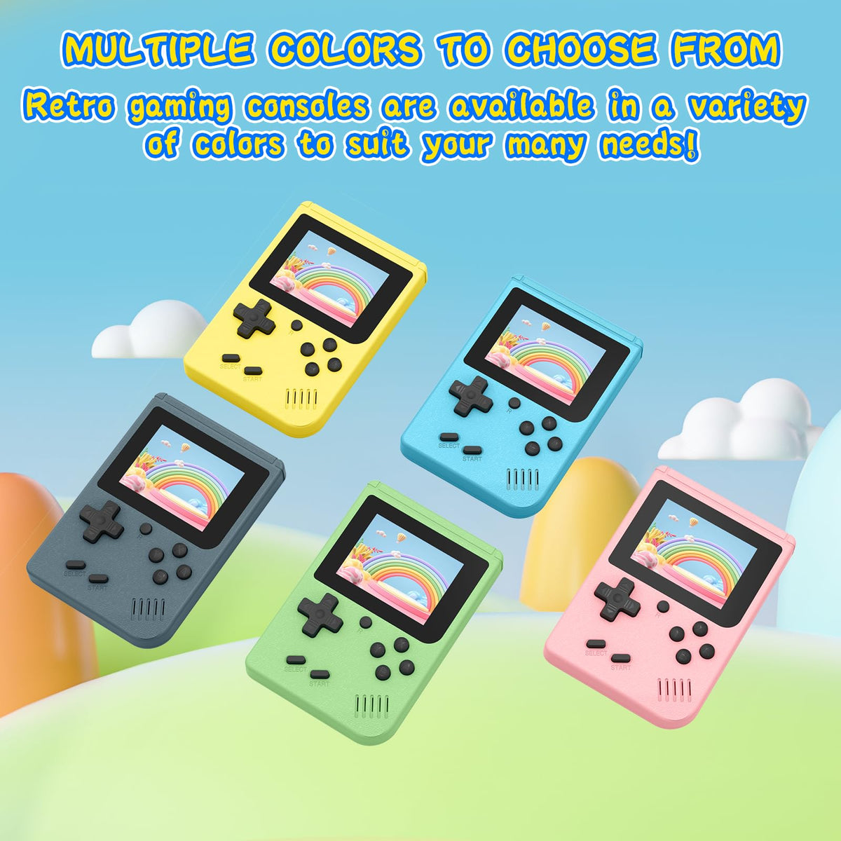WDYQJE Retro Game Console IPS screen delivers crisp colors for immersive play.