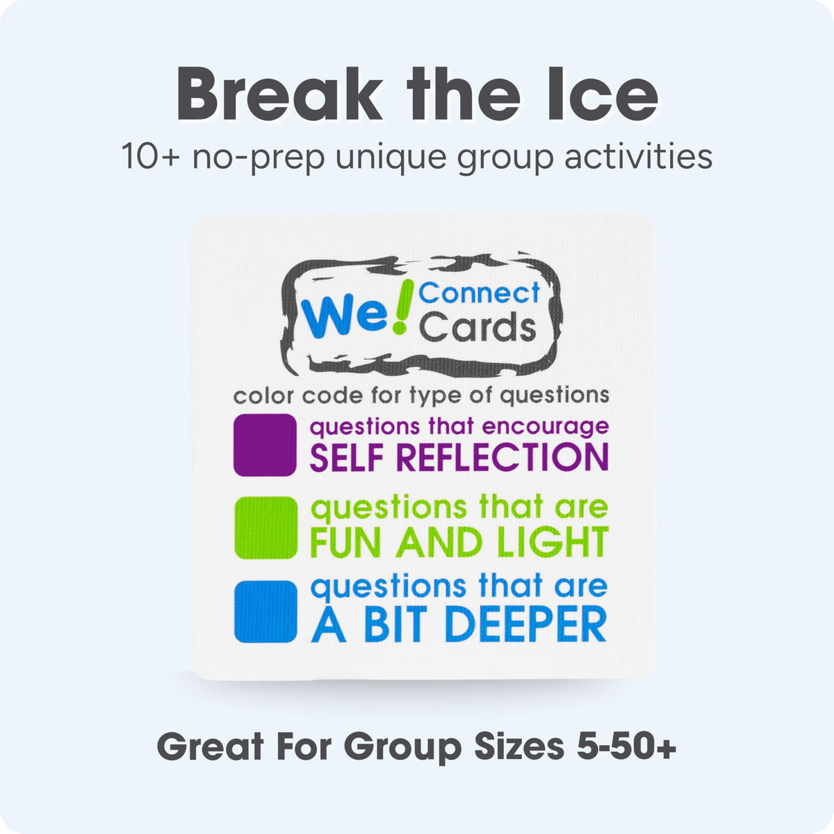 Video tutorials for We! Connect Cards guide engaging facilitation sessions.