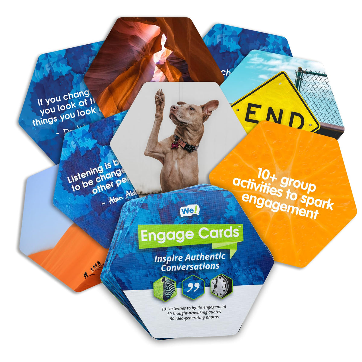 We! Engage Cards quote card inspires thoughtful conversations during team discussions.