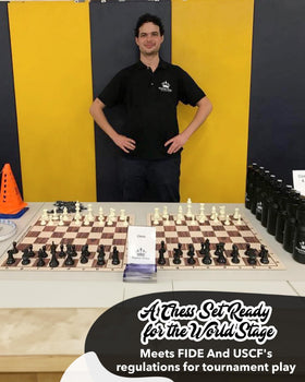 WE Games Best Value Tournament Chess Set extra queens included for flexible openings