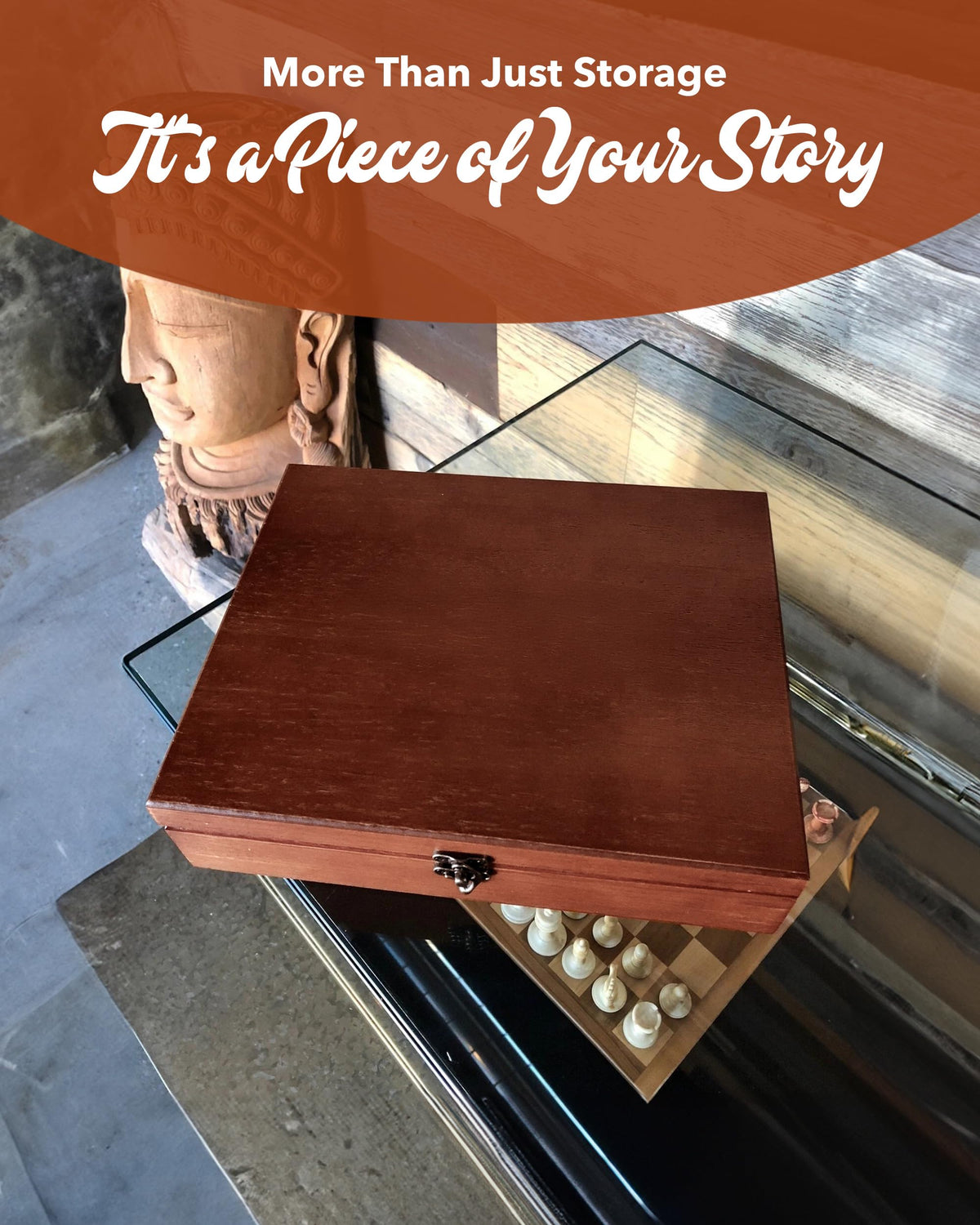 WE Games box for jewelry and trinkets keeps items organized with elegance.