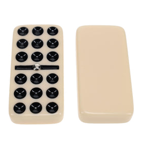 WE Games dominoes vinyl case snap closure protects tiles and makes transport easy.