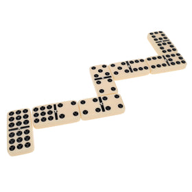 WE Games Double Nine Dominoes shown during a family game night for inclusive fun.