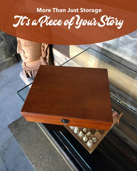 Compact storage solution with elegant antique charm