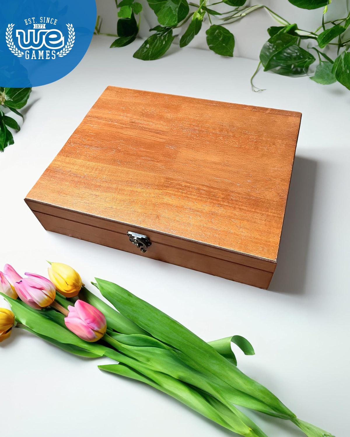 Box positioned on dresser or desk for keepsakes and small items