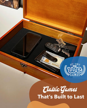 WE Games hand-stained cherrywood finish adds warmth